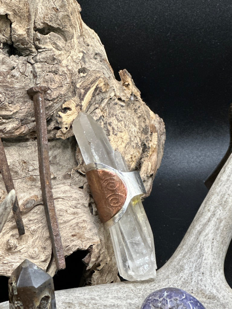 Copper Spiral Saddle Ring