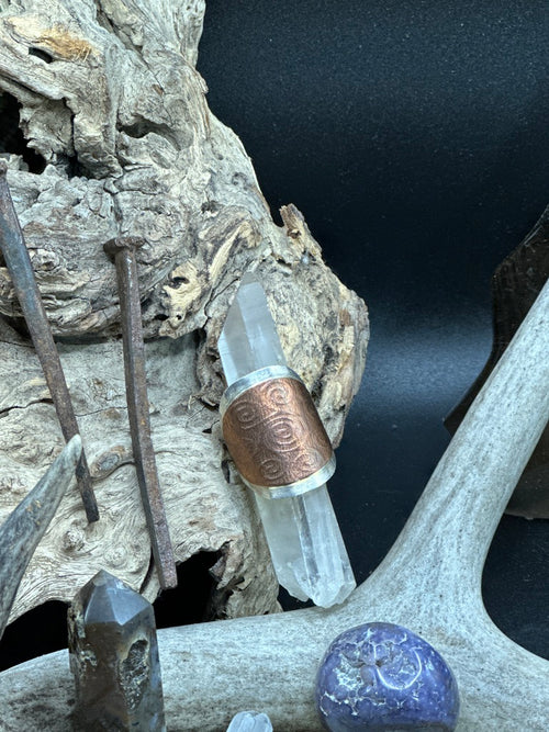 Copper Spiral Saddle Ring