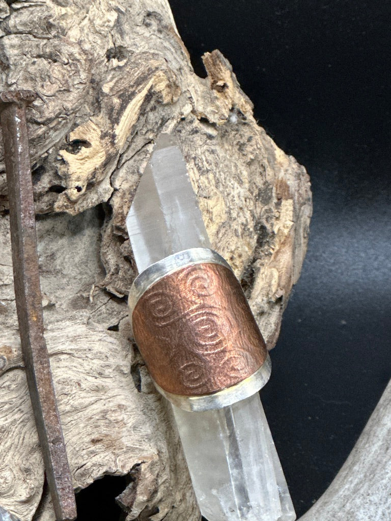 Copper Spiral Saddle Ring