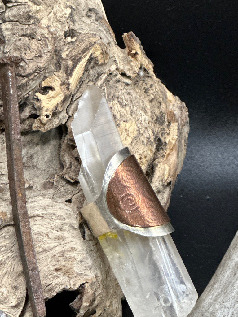Copper Spiral Saddle Ring