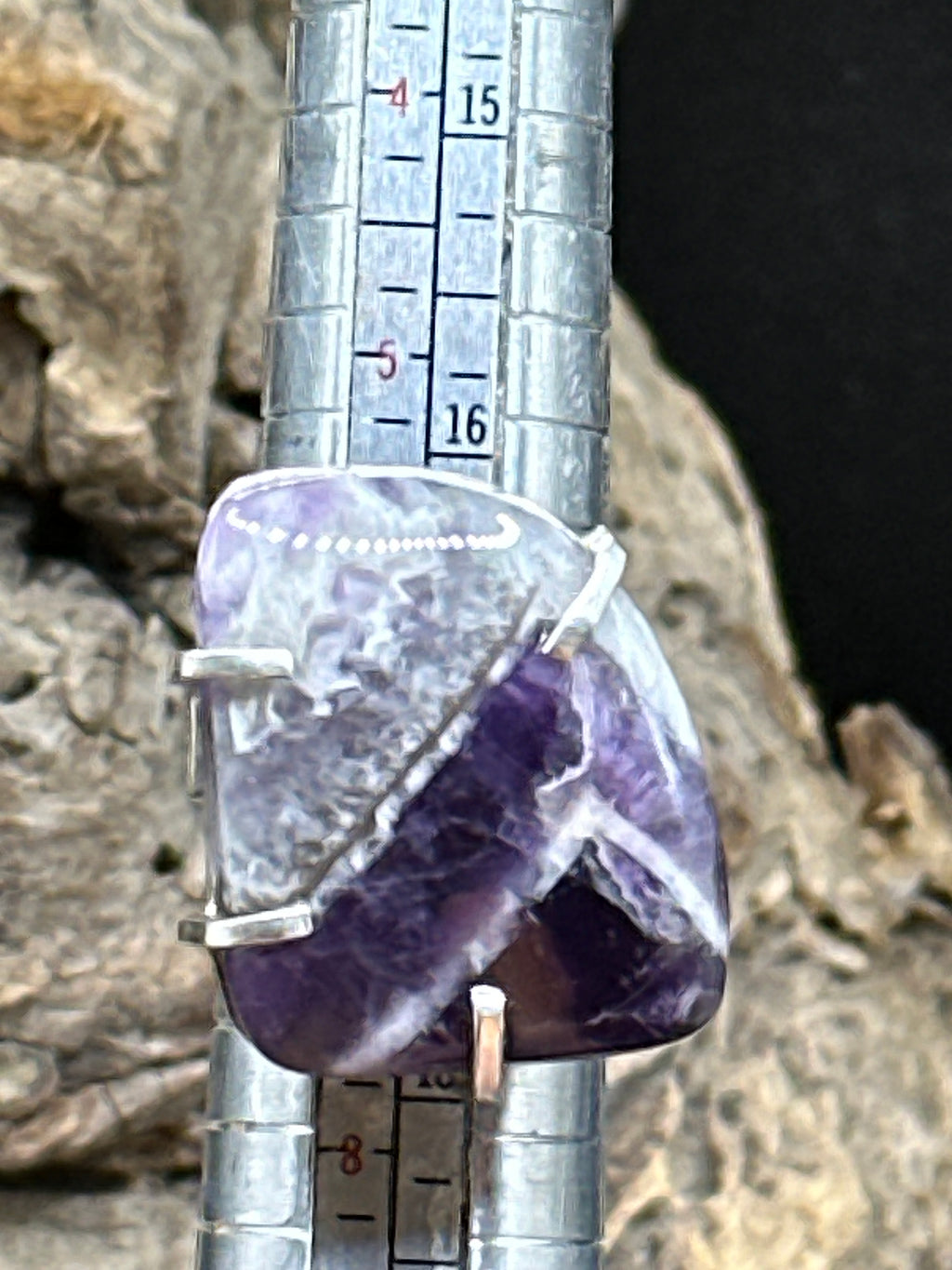 Chevron Amethyst Ritual Ring