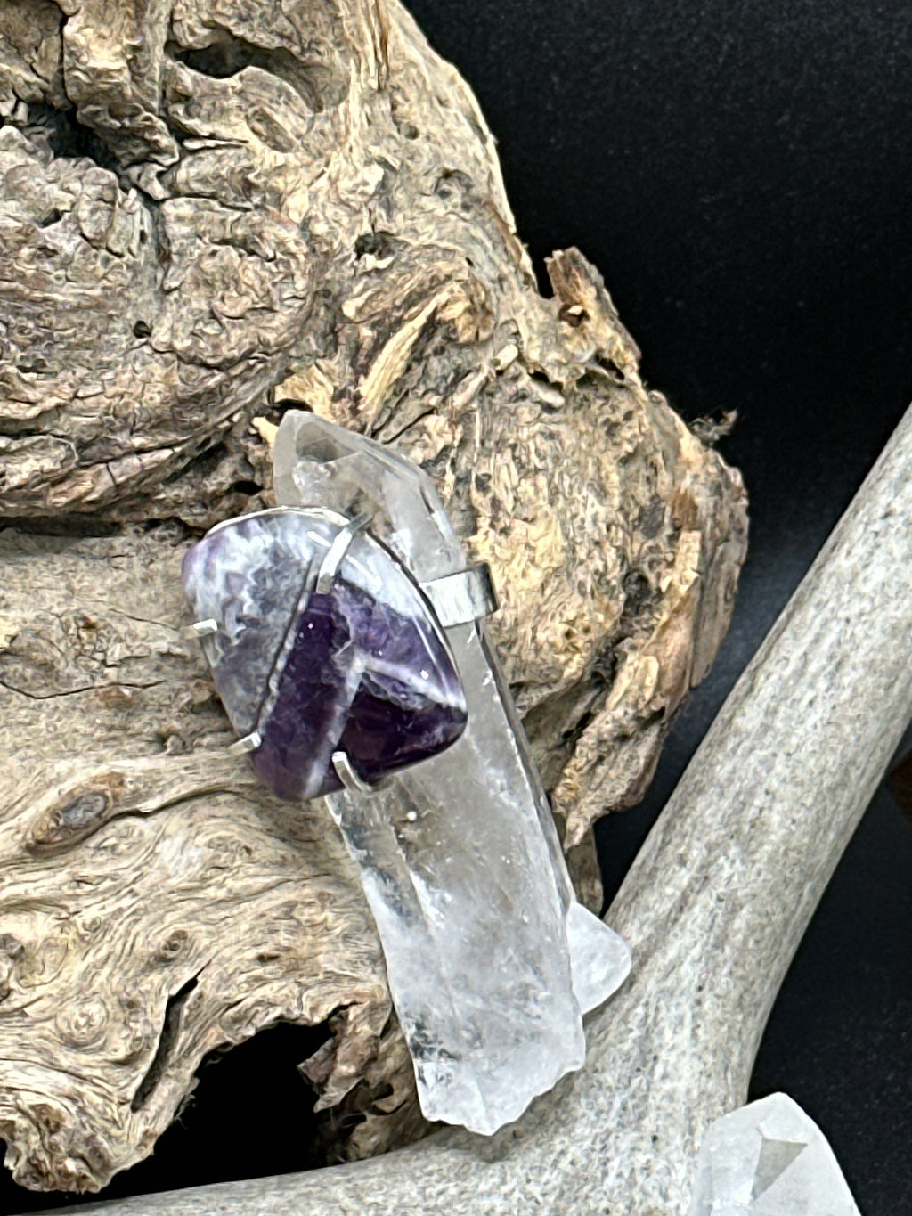 Chevron Amethyst Ritual Ring