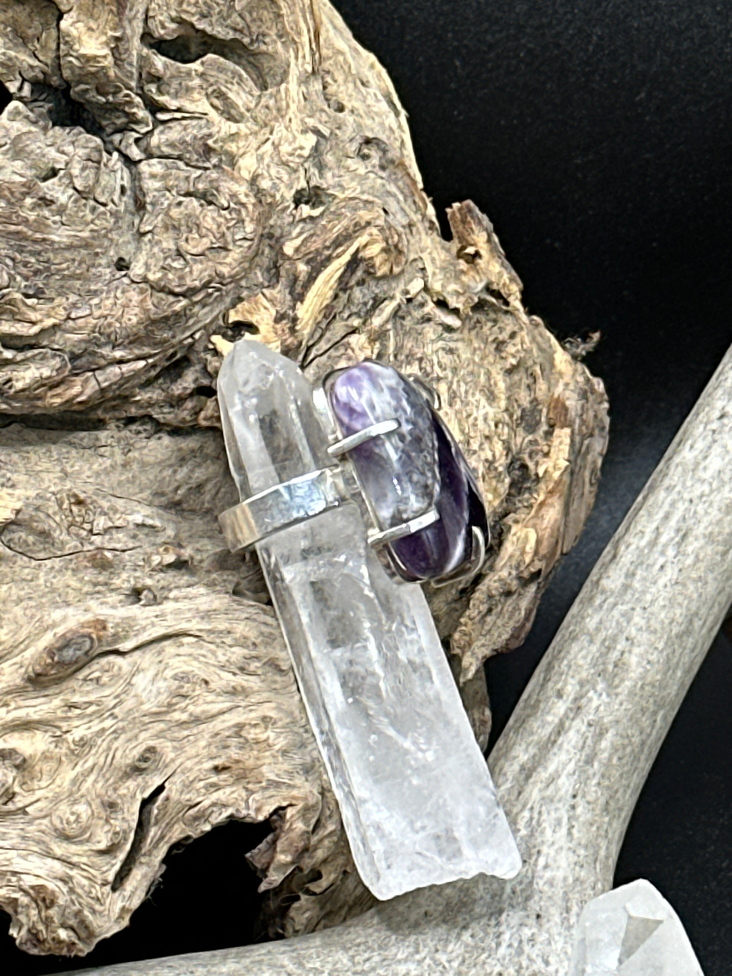 Chevron Amethyst Ritual Ring